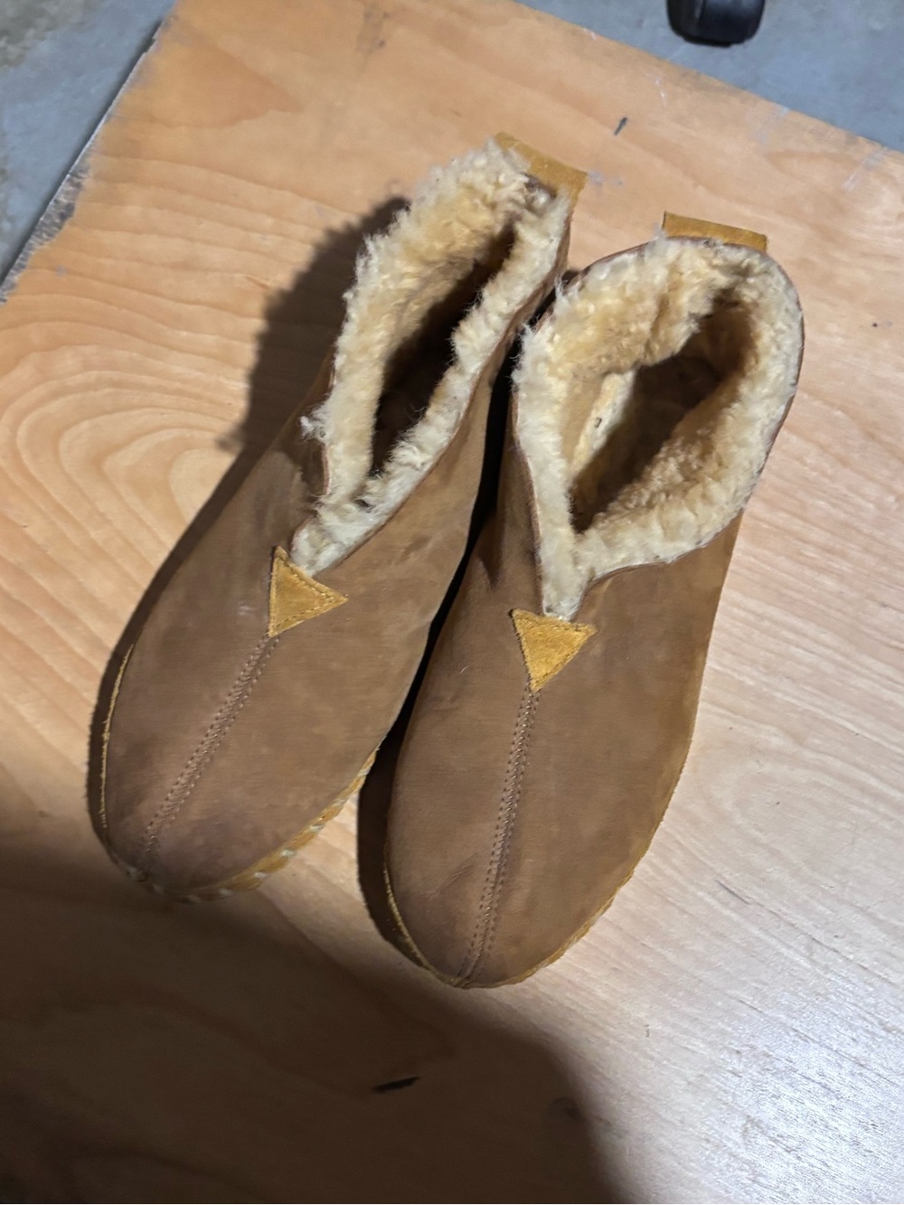 L.L. Bean Men's Chestnut Brown Shearling-Lined Slip-On Boots
